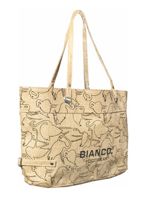 Bianco bolsa de yute