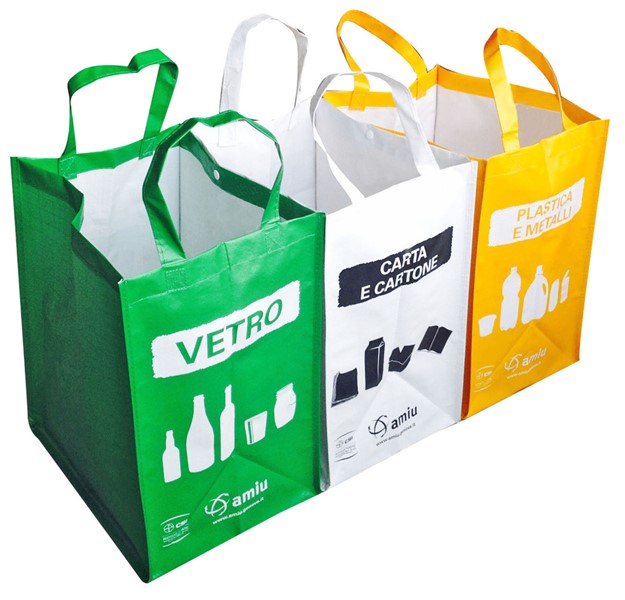 Recycling waste bags