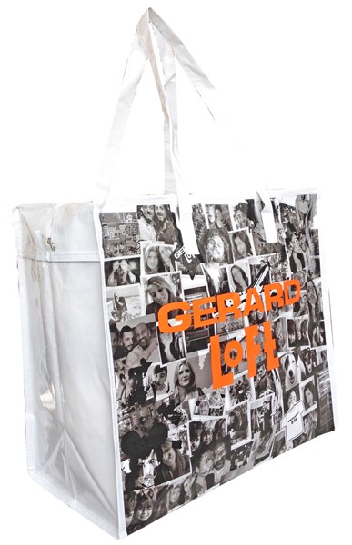 shopping bag with zipper in PP